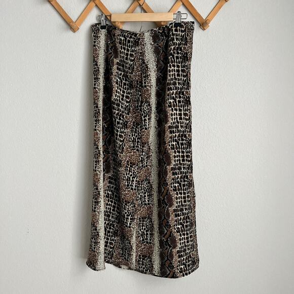 Vintage Maria Gabrielle Animal Print Midi Skirt Size XL - Picture 5 of 10